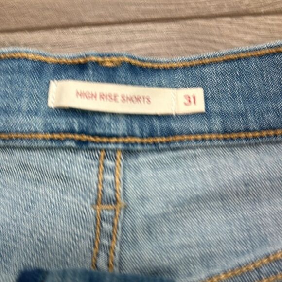 Levi’s High Rise Stretch Blue Jean Shorts Size‎ 31 - Picture 9 of 9